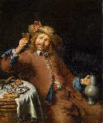 Pieter Cornelisz. van Slingelandt Breakfast of a Young Man Sweden oil painting artist